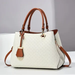 Women's Woven Pattern Tote Shoulder Bag – Large Crossbody Handbag, Stylish Gift for Mom, Ideal for Daily Use & Thanksgiving Gifts