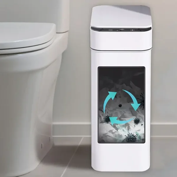 11L Touchless Smart Motion Sensor Trash Can – Automatic Garbage Bin for Bathroom, Kitchen, Office & Home Use (White) - Image 4