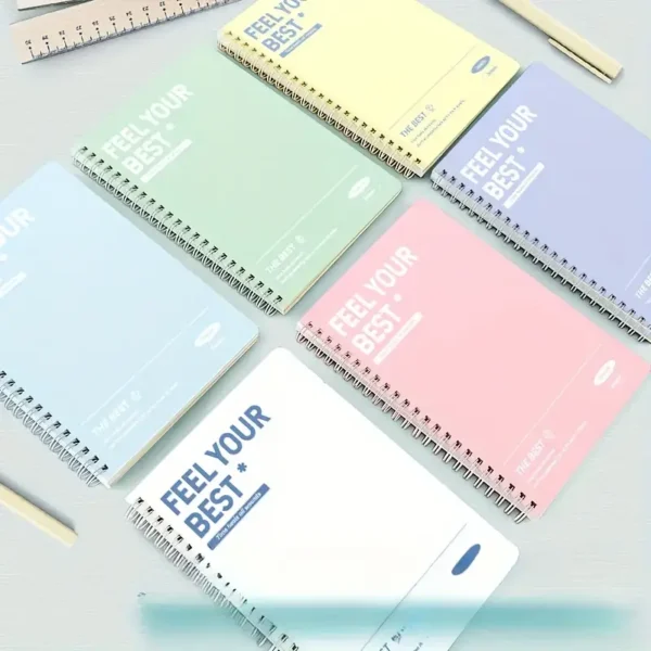 Spiral Notebook Set – 6 Pack A5 Ruled Notebooks, 200 Pages, Soft Cover, for School, Office, Journal, and Notes - Image 5