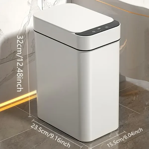 11L Touchless Smart Motion Sensor Trash Can – Automatic Garbage Bin for Bathroom, Kitchen, Office & Home Use (White) - Image 3
