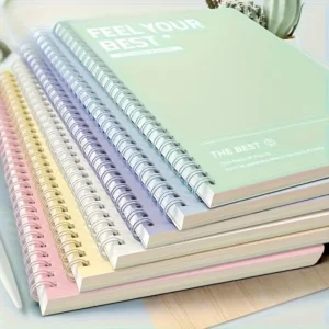Spiral Notebook Set – 6 Pack A5 Ruled Notebooks, 200 Pages, Soft Cover, for School, Office, Journal, and Notes
